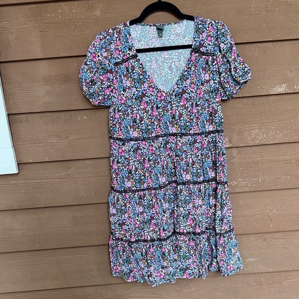 Wild Fable Multicolor Floral Knee Length Dress size Medium